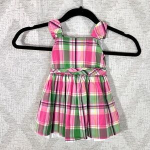 Janie and Jack Pink and Green Plaid Dress